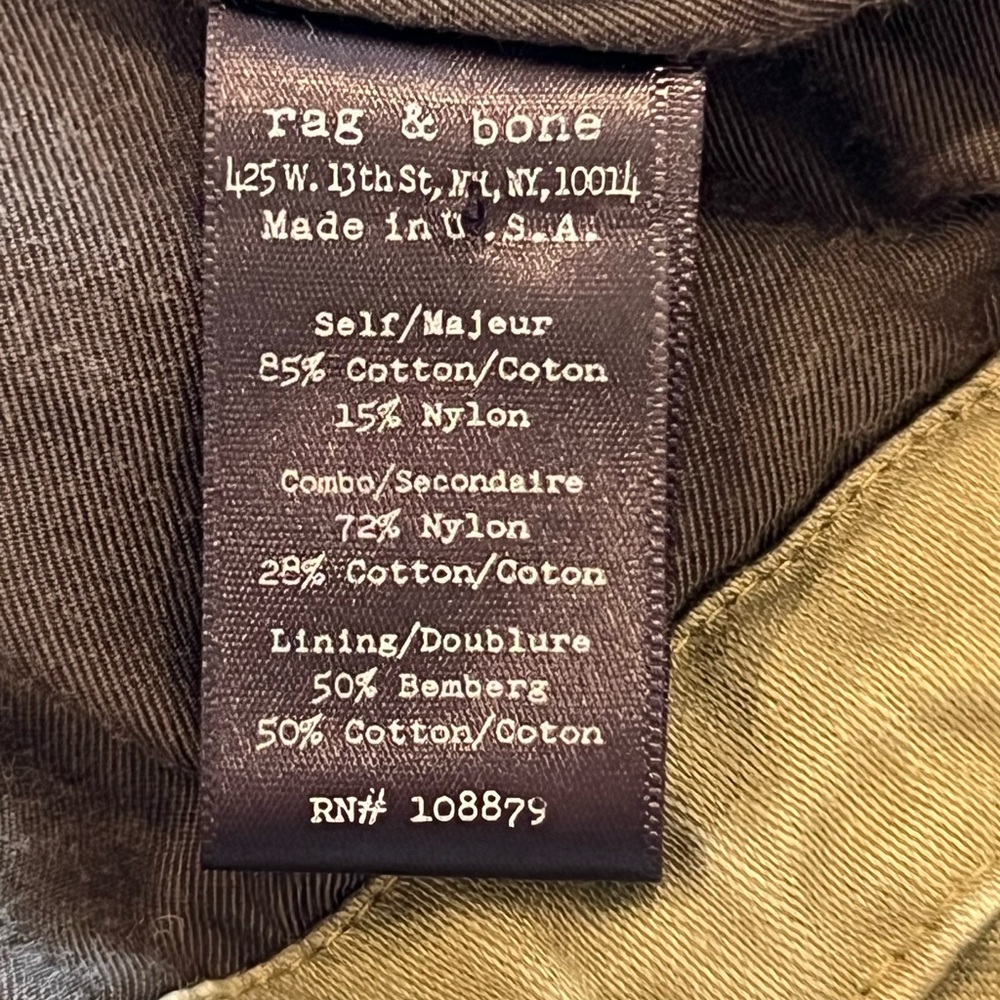 Rag & Bone Khaki Green Women’s Utility Jacket Medium - Picture 7 of 10